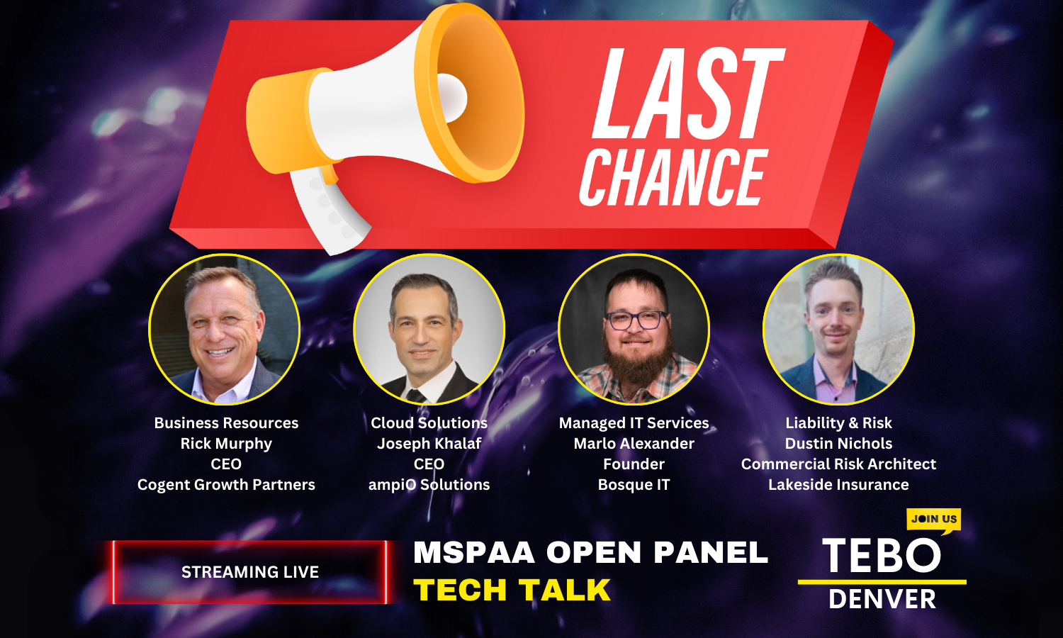 Open Panel Tech Talk Last Chnace