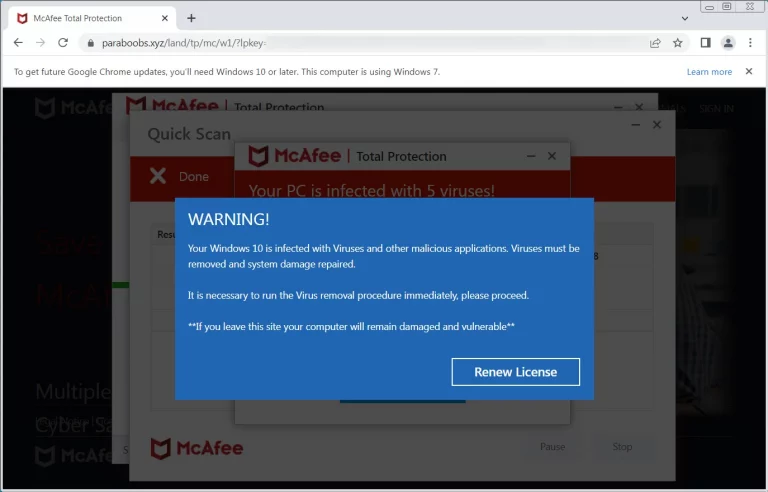 Mcafee Tech Support Scam