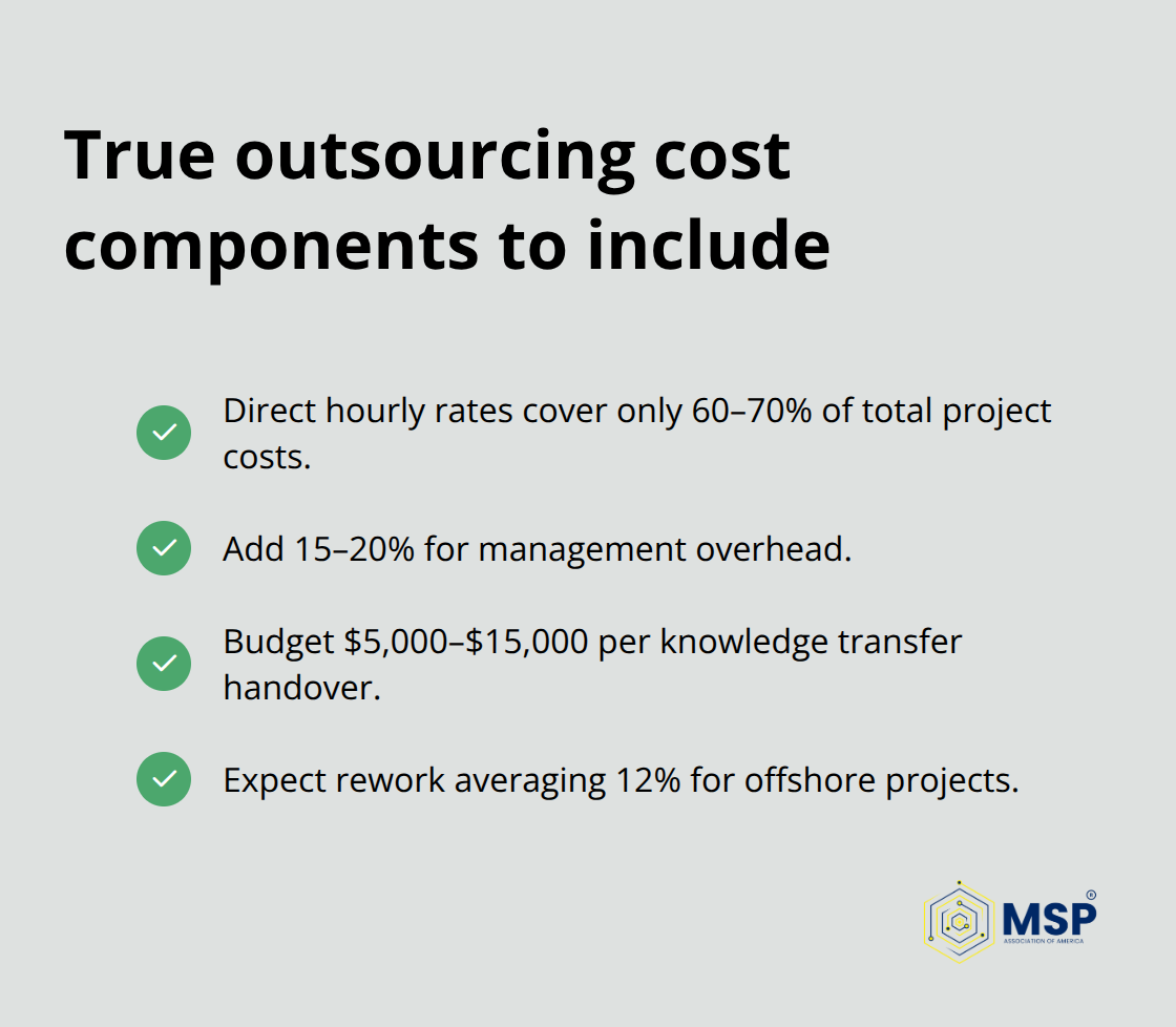 Checklist of hidden cost factors beyond hourly rates - it outsourcing pricing models